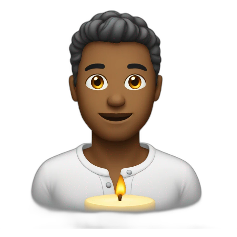 Personne qui souffle une bougie emoji