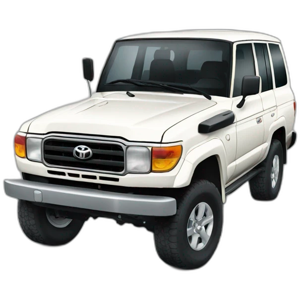 white toyota land cruiser emoji