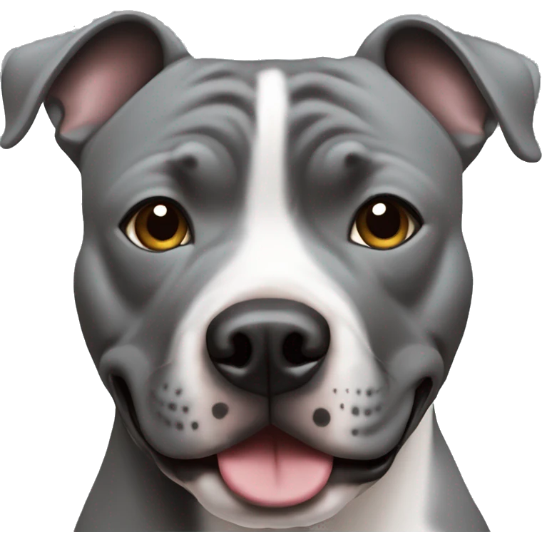 Grey Staffordshire Bull Terrier emoji