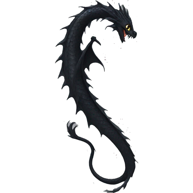 Black dragon tail emoji