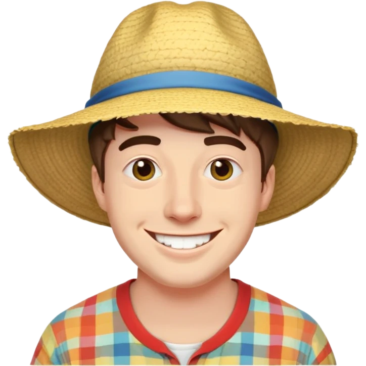 mr beast aka jimmy donaldson smilijg wearing his big stupid sunhat emoji