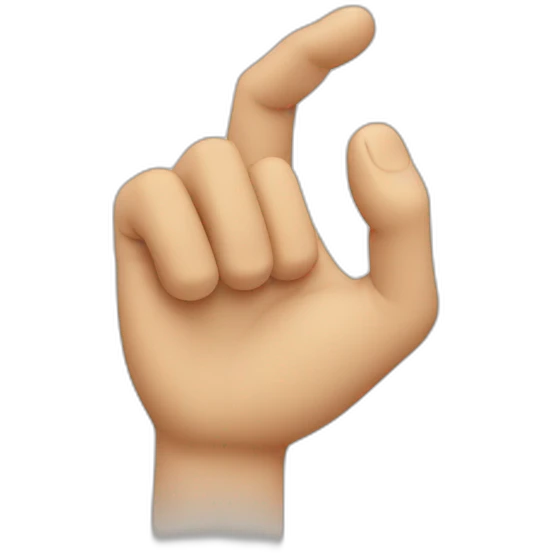 G shaped hand emoji