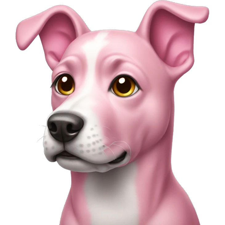 Pink dog emoji