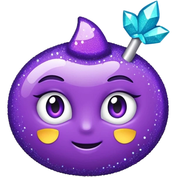 Glitter Roxo e Ciano Flecha emoji