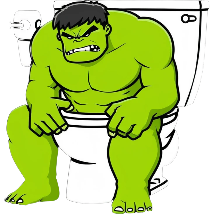 Hulk in toilet  emoji