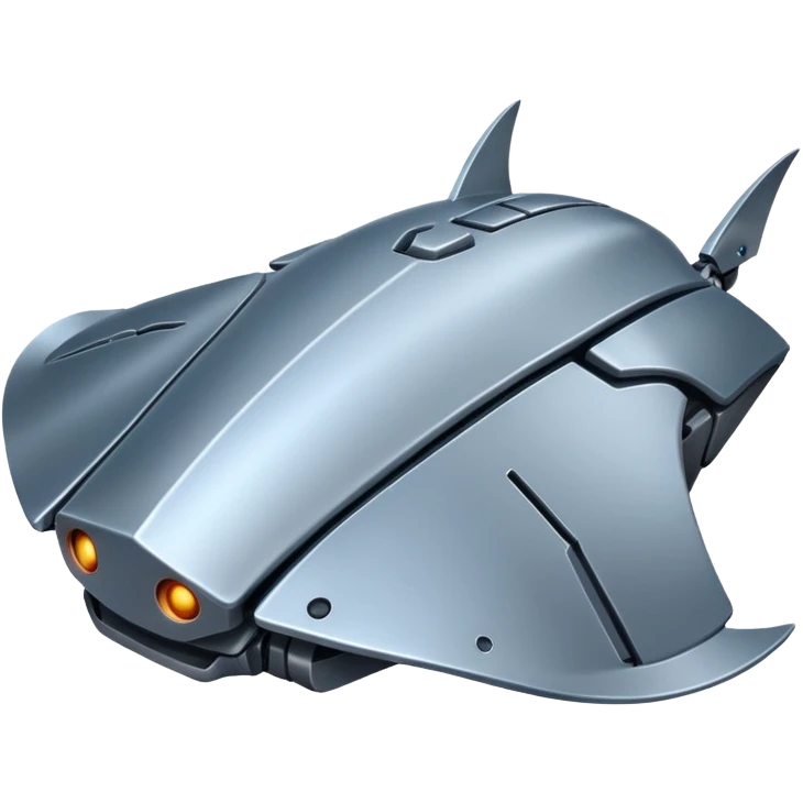 robot stingray with iron skin emoji