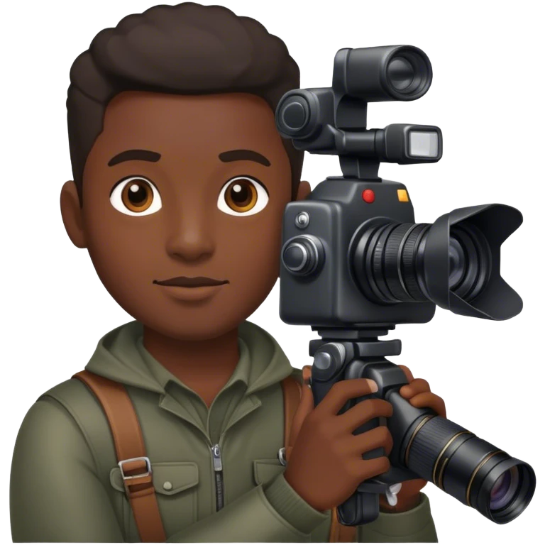 black photographer light emoji