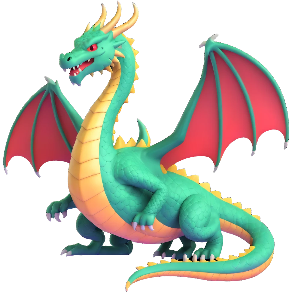 majestic dragon ready for battle emoji