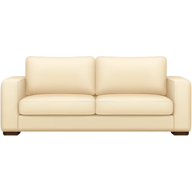 minimalist modern cream sofa with clean lines emoji