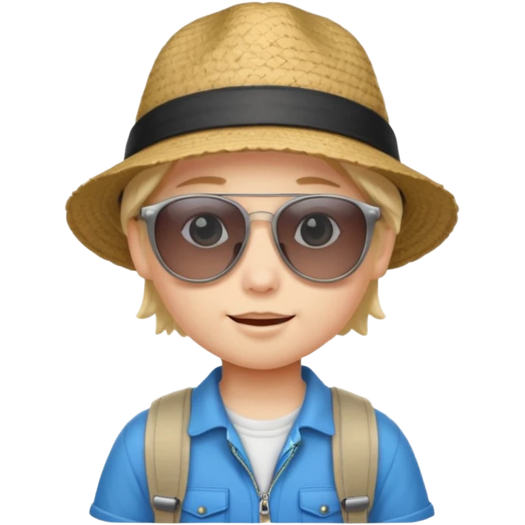 tourist kid cute emoji