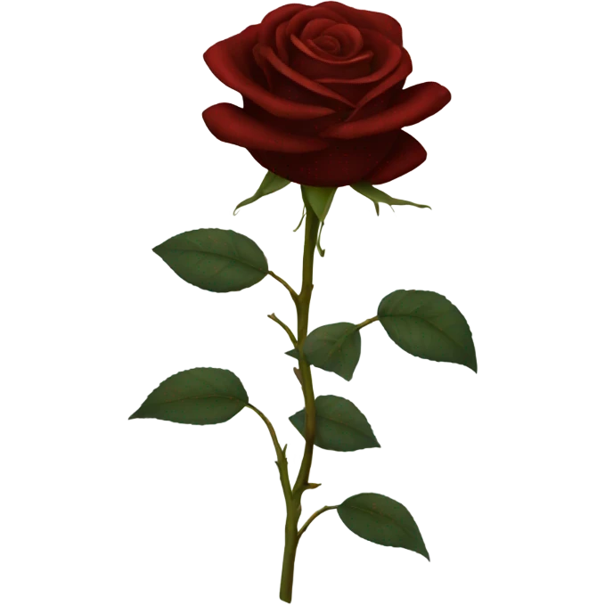Dark red rose emoji