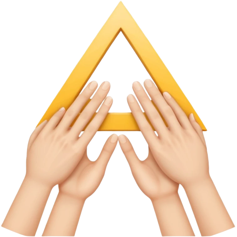 Hands arranged in a triangle emoji