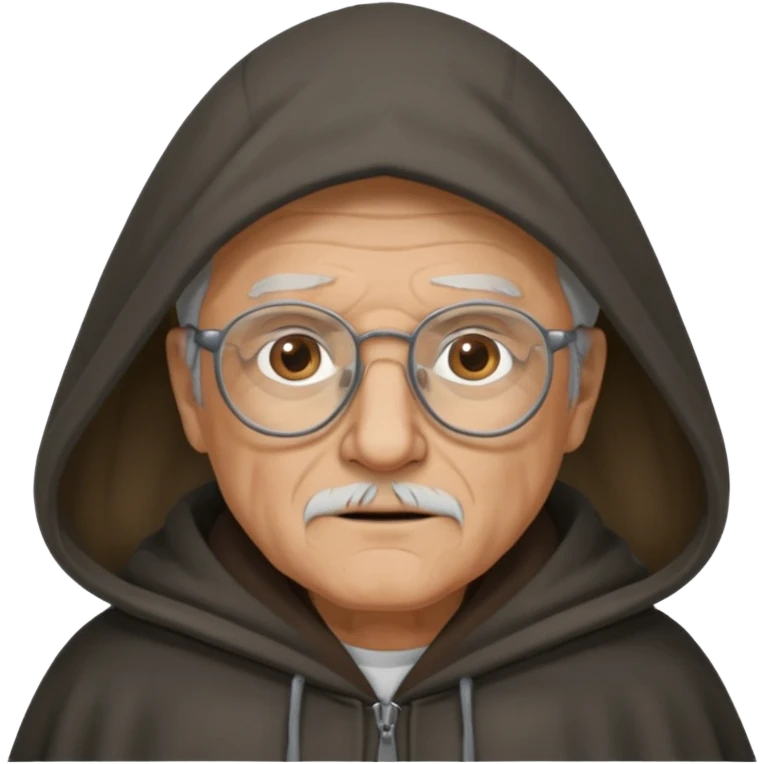 old Man with glasses in cloak over head emoji