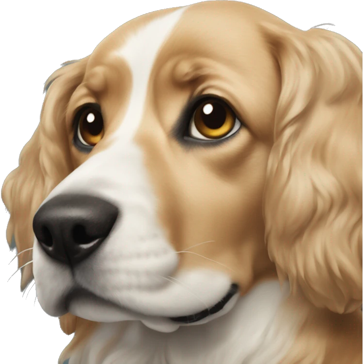 realistic dog portrait close-up emoji