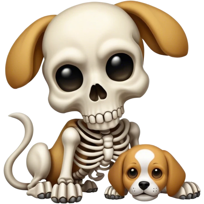 skull emoji + Dog emoji emoji