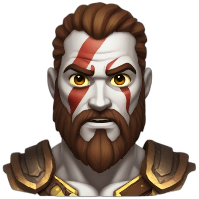 kratos god of war con pelo emoji