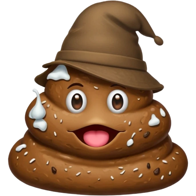 poop wearing a hat emoji