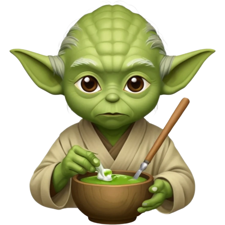 yoda making matcha emoji