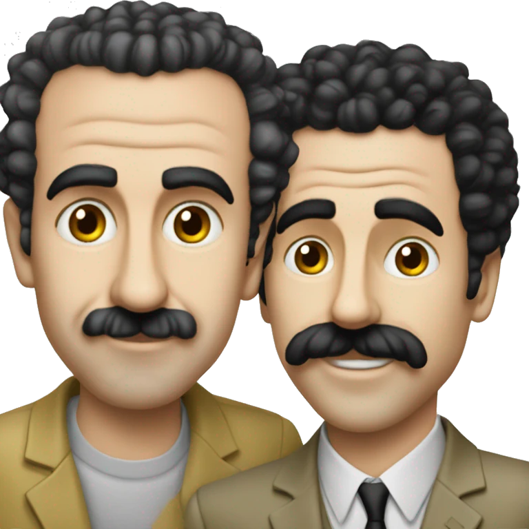 borat with his cousin bilo emoji
