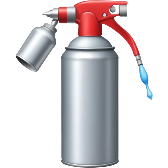 a can of hairspray spraying out emoji
