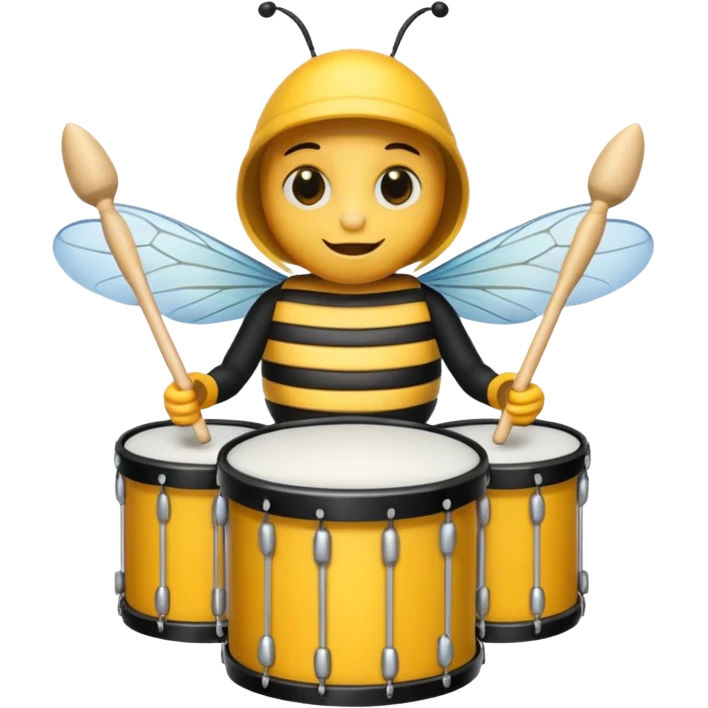 drum player bee emoji