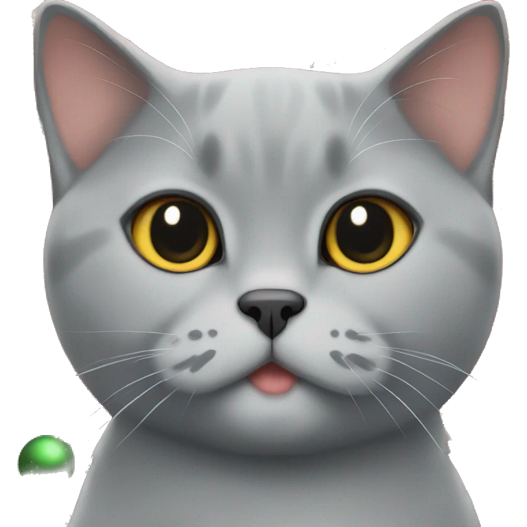 British shorthair christmas emoji