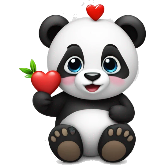 Panda mit Herz  emoji