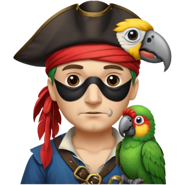 pirate and parrot emoji