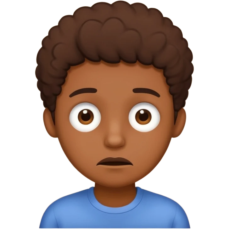 personita cansada o mareada, estilo doodle cute, persona de color  emoji