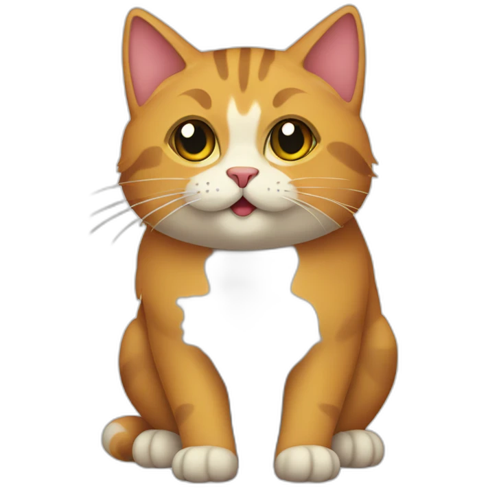 Multicolor cat emoji