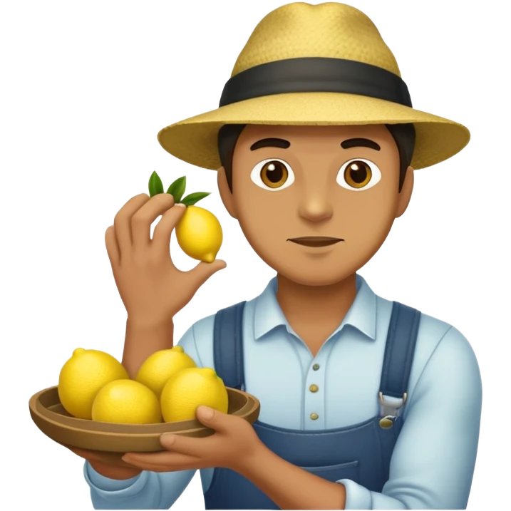 Man stealing lemons emoji