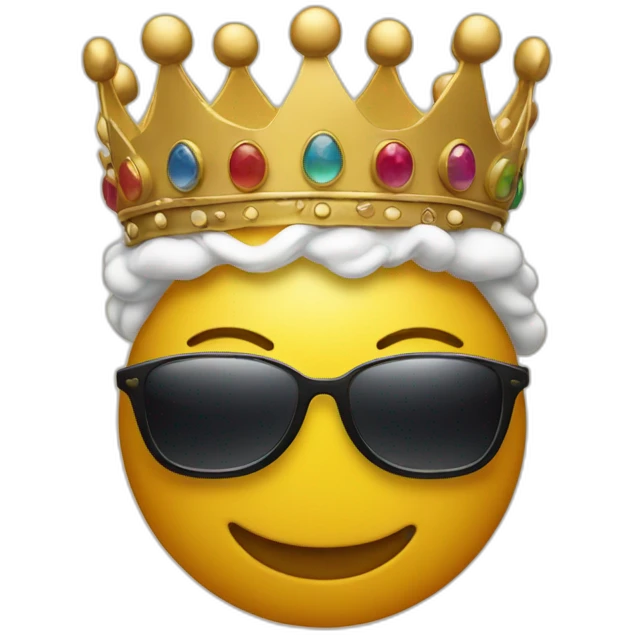 Instragtam emoji with sunglasses and crown emoji
