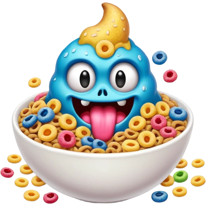  Emoji Vomit cereal monster vomit sexy horror disgusting cereal beast emoji