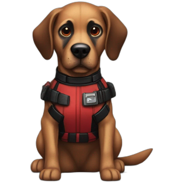 Deadpool dog emoji