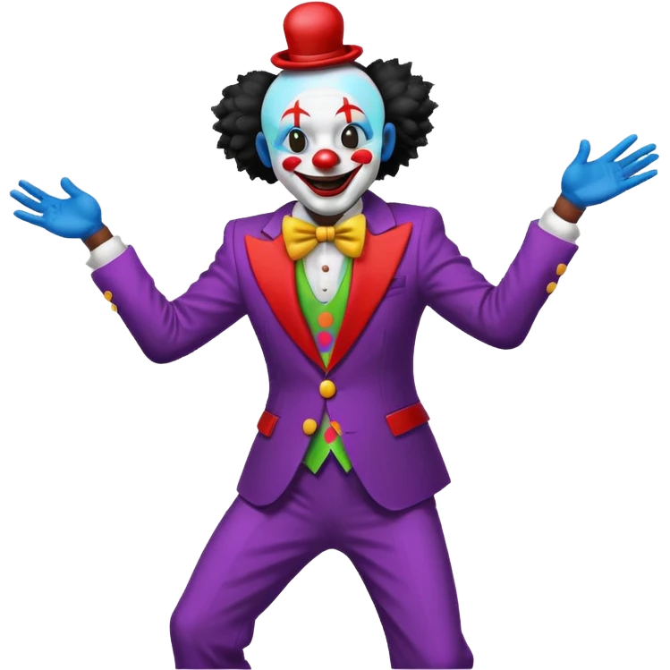 dancing black clown emoji