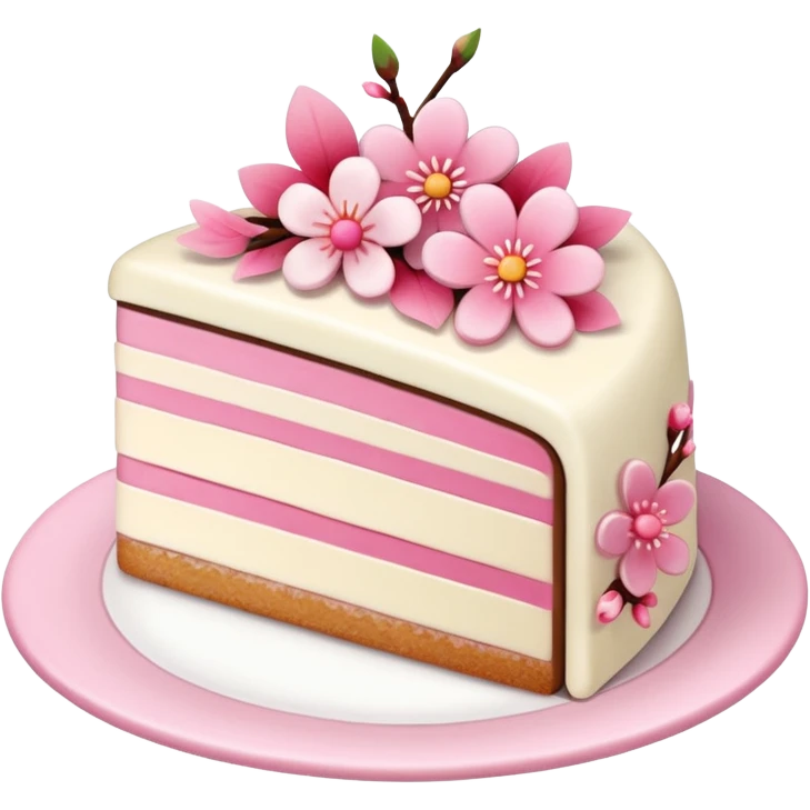 sakura cake slice emoji