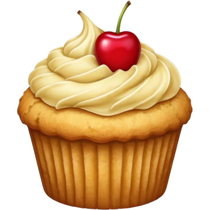 gold vanilla muffin cherry on top emoji