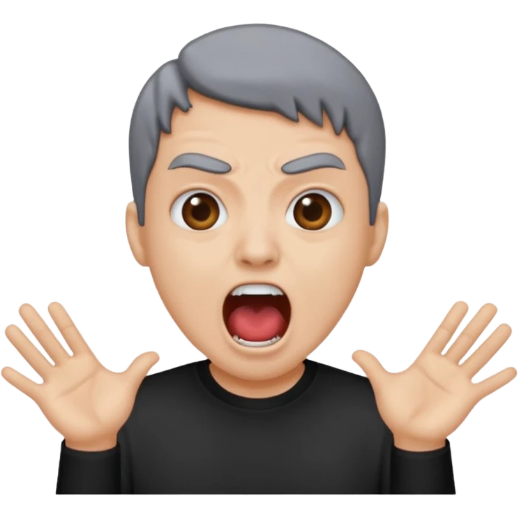 A papet scriming as AI emoji