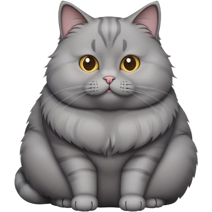 Fat gray cat emoji