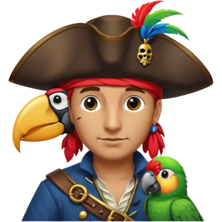 pirate and parrot emoji