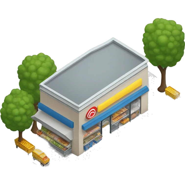 supermarket exterior structure emoji