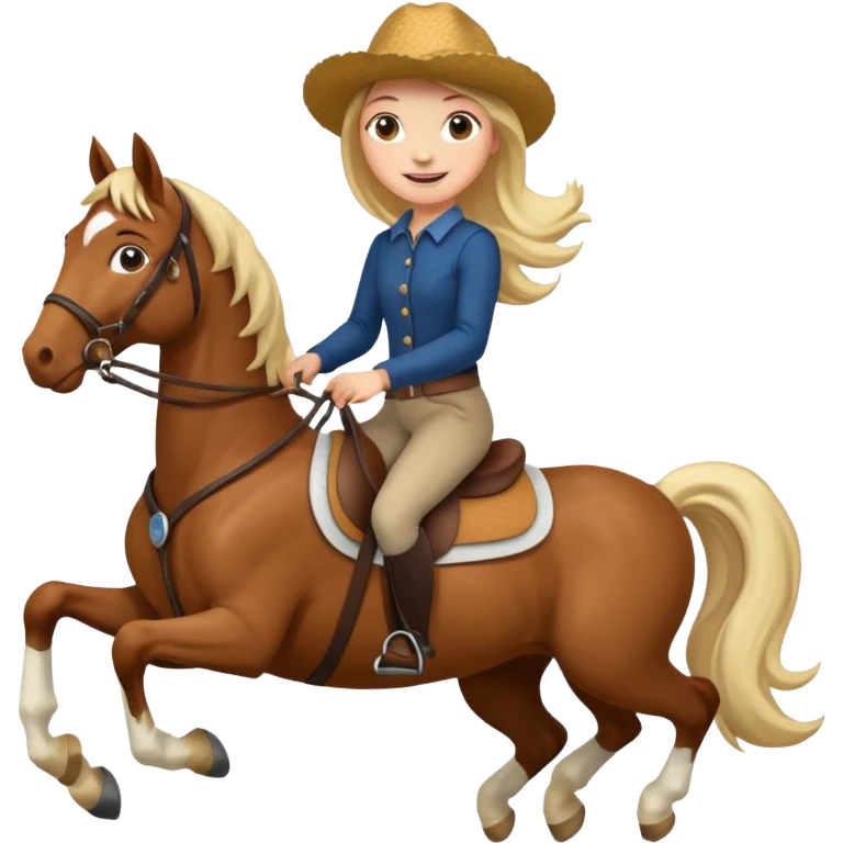 Girl in a horse emoji