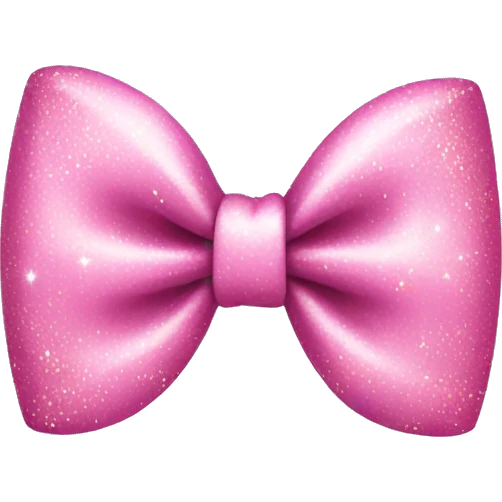 Pink bow with sparkles around it emoji