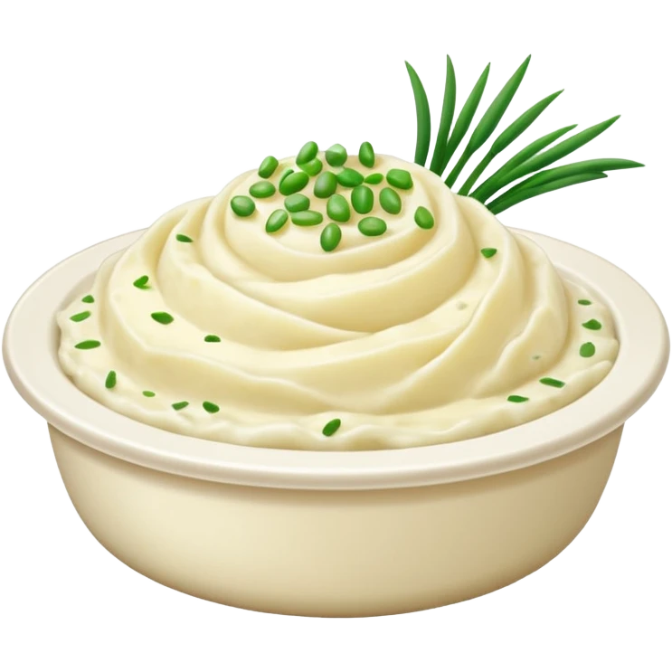 Mashed potatoes with chopped chives emoji