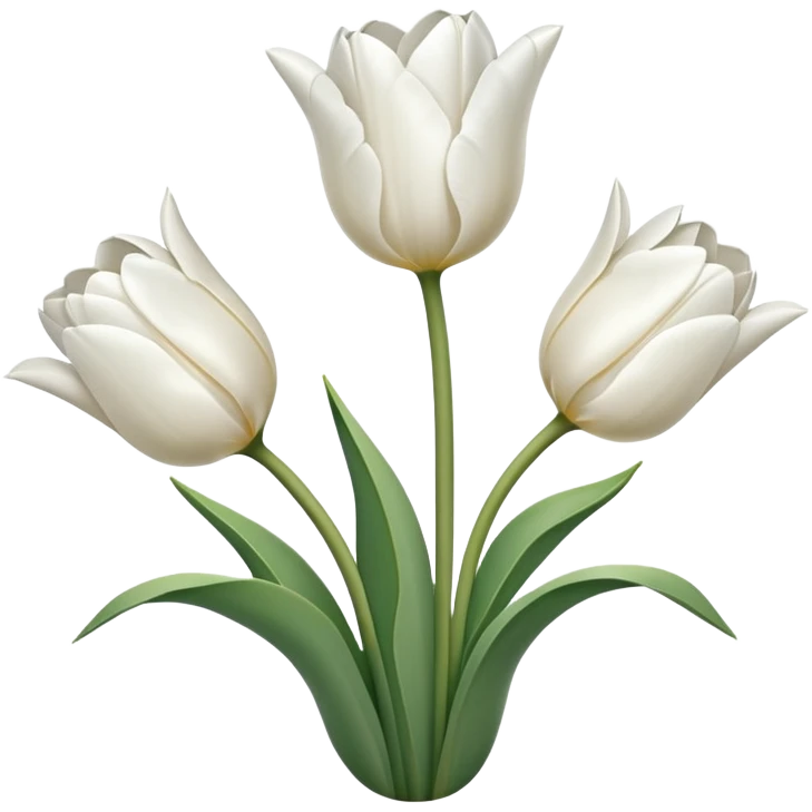 white tulips emoji
 emoji