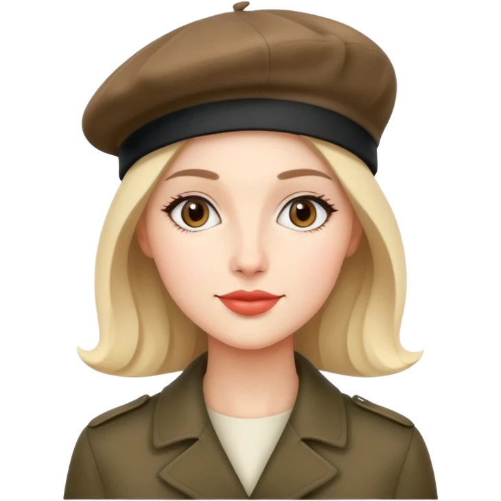 Parisian woman wearing a beret hat emoji
