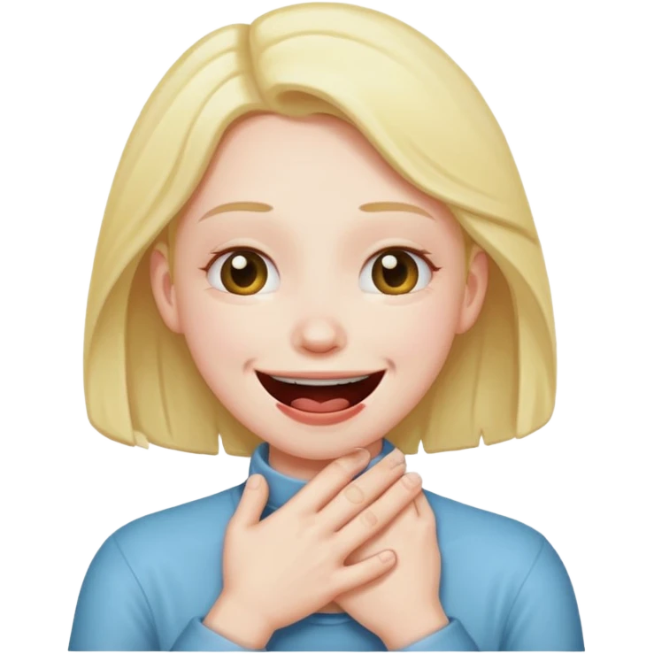 choking your self while smiling  emoji