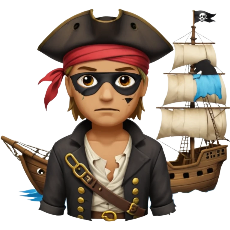 Gemisi batan bir korsan emoji