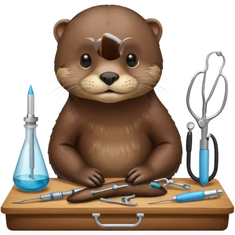 otter on a dissection table emoji