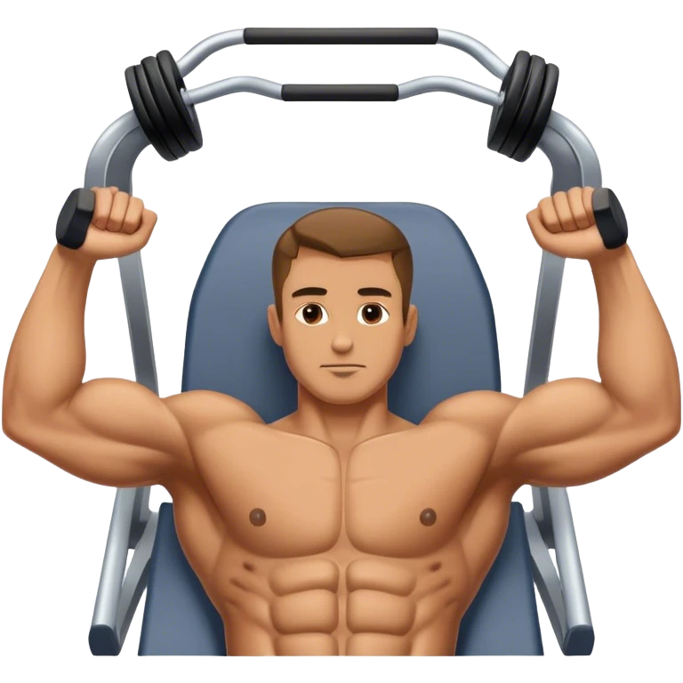guy lying pec deck fly exercise emoji